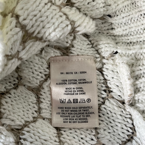 ANTHROPOLOGIE MOTH Honeycomb Crewneck Sweater Zip Back size M - Picture 7 of 7